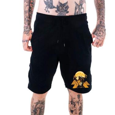 Imagem de Bermuda Moletinho Masculina‎ Abstract Beyond The Tomb Death Dark All-Masculino