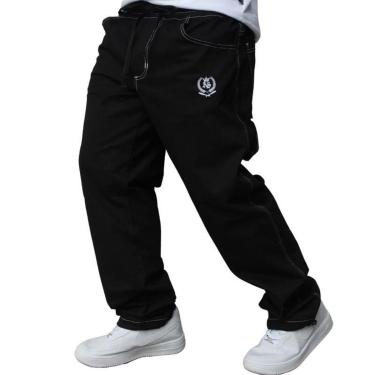 Imagem de Calça Tradicional Reta Cargo PRETA Street Boss-Masculino