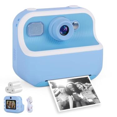 Imagem de 24MP 1080P Câmera Instantânea Digital Portátil, Camera Fotografica Impressao Instantanea, Máquina Fotográfica Instantânea Portátil, Câmera Digital Selfie HD com Lente Dupla, Tela 2,4" IPS