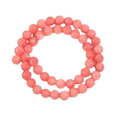 Imagem de Contas De Pedra De Calcedônia Rosa 1 Fio, Jades Naturais Para DIY, Ace