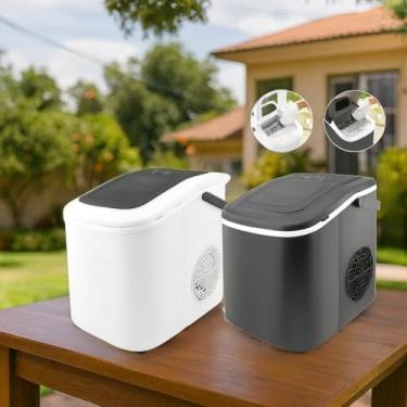 Imagem de Máquina de Gelo Doméstica Portátil 12kg/Dia 127V – Gelo Pronto em Minutos, Eficiente para Uso Diário(Aleatoria 127V,127V)