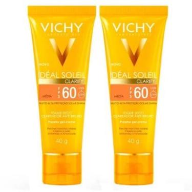 Imagem de Vichy Idéal Soleil Clarify Kit com 2 Unidades – Protetor Solar Facial com Cor FPS60 - Médio Kit-Unissex