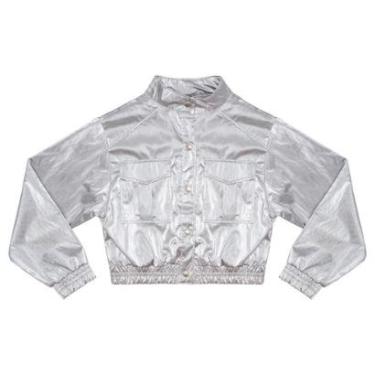 Imagem de Jaqueta Juvenil Look Jeans Metalizada - 6 - PRETO-Feminino