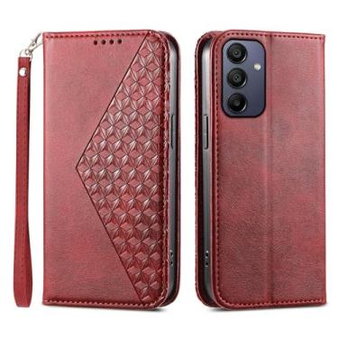 Imagem de Asuwish Capa de telefone para Samsung Galaxy A15 5G/4G capa carteira com protetor de tela de vidro temperado flip alça de pulso porta-cartão de crédito suporte robusto fólio cordão celular A 15 G5 15A