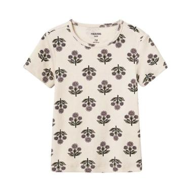 Imagem de Blusa Hering Infantil Menina Manga Curta Em Ribana Estampada-Feminino