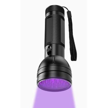 Imagem de Lanterna portátil de luz negra – Detector de urina para animais de estimação UV-A 51 lanterna LED com luz dupla, compacta para urina de cães e gatos, tapetes/tapetes/pisos