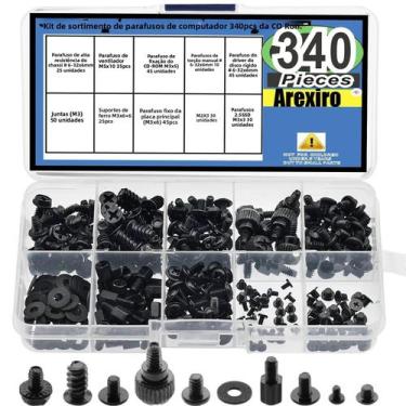 Imagem de Kit De 340 Peças De Parafusos E Suportes Para Placa-Mãe, HDD E SSD Par