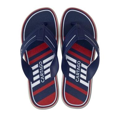 Imagem de Chinelo Cartago Palermo Sandália Casual Dedo 12572 12606 -, Cinza, Azu