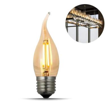 Imagem de Lâmpada Chama Vela LED Iluminação Decorativa Estilo Clássico e Luz Aco