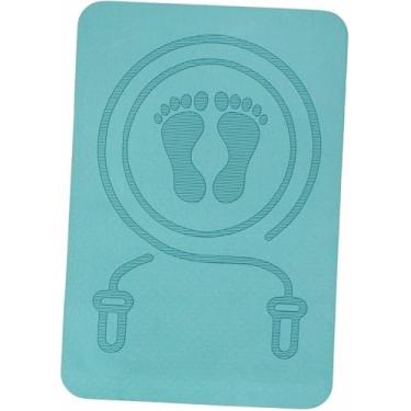 Imagem de Tapete de corda de pular antiderrapante para exercícios internos e externos, protege o chão e a corda, tapete de exercícios com 8 mm de espessura