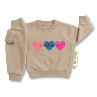 Imagem de Conjunto Moletom Infantil de Frio para Menina Grosso Peluciado Roupa d