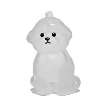 Imagem de Chaveiro De Pingente De Cachorro Fofo, Cápsula Transparente Para Armaz