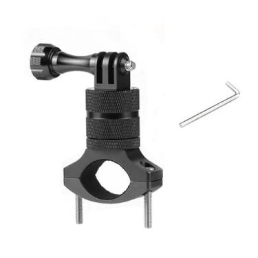 Imagem de Suporte de Alumínio 360° para Bike/Moto/Guidão compatível com Câmera de Ação, Preto, com Allen