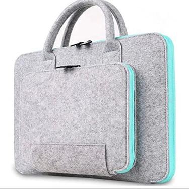 Imagem de Capa de Laptop Felt Bolsa para Notebook Estojo Armazenamento com Alça 2 Bolsos Protetora Tablet Painel Luz LED Tábua Acessórios Pintura Jóias Diamante