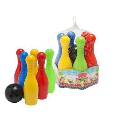 Imagem de Jogo de boliche infantil com 6 pinos paramount