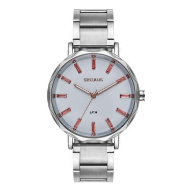 Imagem de Relógio Seculus Feminino Ref: 77319L0Svns2 Fashion Prateado