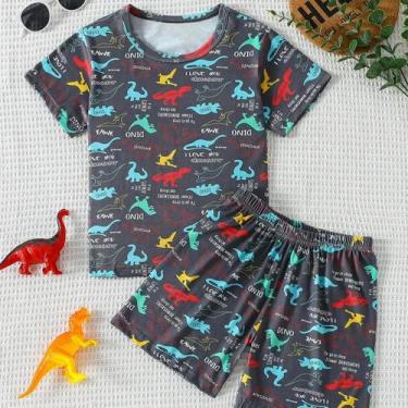Imagem de Conjunto De Pijama Infantil Casual Com Estampa De Urso Joker 2 Peças C