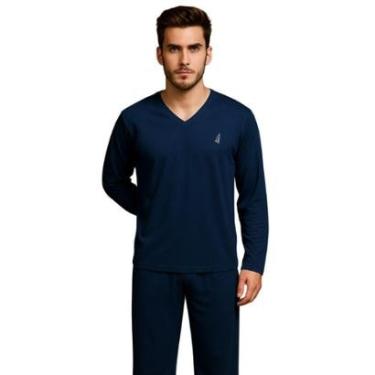 Imagem de Pijama de Inverno Blusa de Frio Masculino Manga Longa Calça Comprida Alex-Masculino