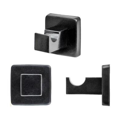 Imagem de Cabide individual quadrado - lucca black 2060 - Sigma Metais