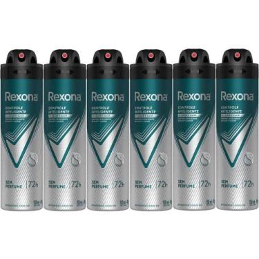 Imagem de Kit Desodorante Aerosol Rexona Men Sem Perfume 150ml - 6 Unidades