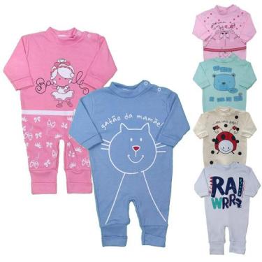 Imagem de Body Macacão Bebê Suedine Longo Estampado Inverno Enxoval - Koala Baby
