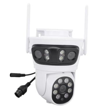 Imagem de Heayzoki Câmera de Segurança Externa de Lente Tripla 1080P Com Panorâmica de 360 ​​°, Detecção de Movimento AI, Conversa Bidirecional, Câmera WiFi à Prova D'água IP66 Com APP para Casa