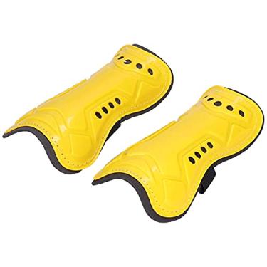Imagem de Yinhing Par de Caneleiras de Futebol Protetores Leves de Perna de Futebol para Equipamentos de Treinamento de Adultos Design Amarelo Elegante para Melhor Desempenho e Conforto (#1)