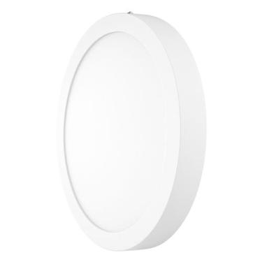 Imagem de Painel Sobrepor LED Luz Branco Neutro 4000k 24W Bivolt Redondo Economi