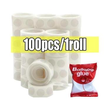 Imagem de Fita Adesiva Transparente Dupla Face Para Balões, Pontos De Cola Adesi