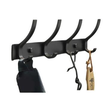 Imagem de Cabideiro De Parede Sem Furos Com Ganchos Para Roupas E Roupões, Para 