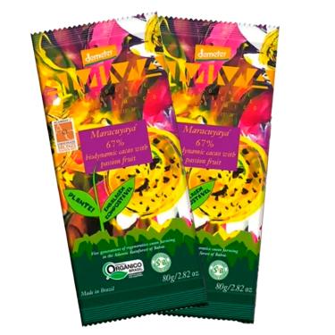 Imagem de Kit 2X: Chocolate Maracuyayá 67% Cacau com Maracujá Orgânico Biodinâmico Amma Chocolate 80g