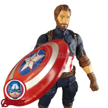 Imagem de Boneco Action Figure Vingadores Capitão America 29Cm