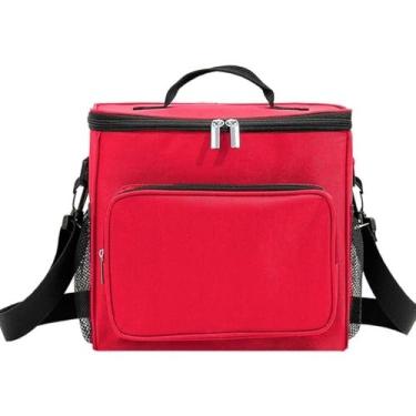 Imagem de Bolsa Térmica Grande Portatil Marmita Viagem Com Alça(Vermelho)