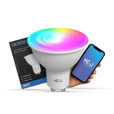 Imagem de Lampada Led Dicróica MR16 Smart Wi-fi 2.4GHz 5w 2700K/6500K RGB GU10 B