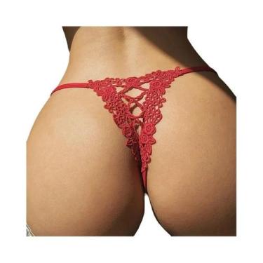 Imagem de Calcinhas G String De Renda Com Cintura Baixa Para Mulheres, Transpare
