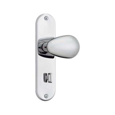 Imagem de Fechadura Taco Golf Inox Banheiro - Soprano 40mm Eixo 53mm Chave Inter