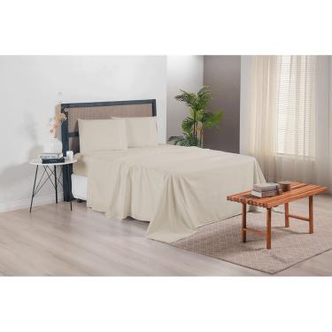 Imagem de Jogo de Lençol Versatile 4 Peças King 300 Fios Cáqui