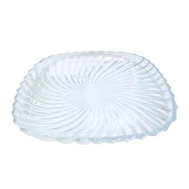 Imagem de Petisqueira quadrada de vidro com relevo 24 x 24 cm - QUERO PRESENTEAR