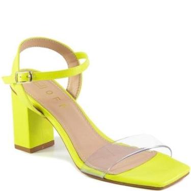Imagem de Sandália Salto Bloco Bico Quadrado Offline 5592.22888-Feminino