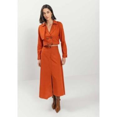 Imagem de Jaqueta Cropped Com Botões E Pespontos Contrastantes-Feminino