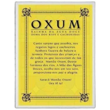 Imagem de Quadro Decorativo Oração Oxum 33X24Cm Madeira Branca - Quadros On-Line