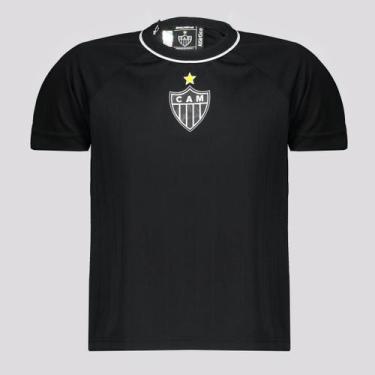 Imagem de Camisa Atlético Mineiro Firmamento Infantil Preta - Braziline, 8 ANOS