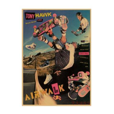 Imagem de Pôster Skateboarder Extreme Sports 29,7x42cm com impressão sem moldura