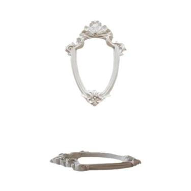 Imagem de Mini Porta-Retrato Dourado Estilo Europeu Retrô Pequeno Para Adereços 