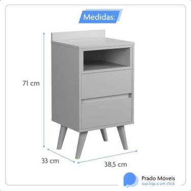 Imagem de Mesa de Cabeceira Alamo Canto Lateral Centro Decoração Quarto Estilo R