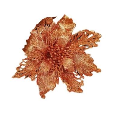 Imagem de Flores Artificiais Ocas Com Glitter Multicoloridas De 15CM Para Decora