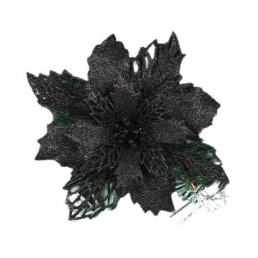 Imagem de Flores Artificiais Ocas Com Glitter Multicoloridas De 15CM Para Decora