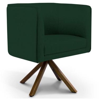 Imagem de Poltrona Giratória Betina B303 Veludo Verde Musgo Domi