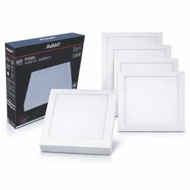 Imagem de Kit Com 5 Led Painel Alu Sobrepor Qua 22 6500K 18W BIV Avant
