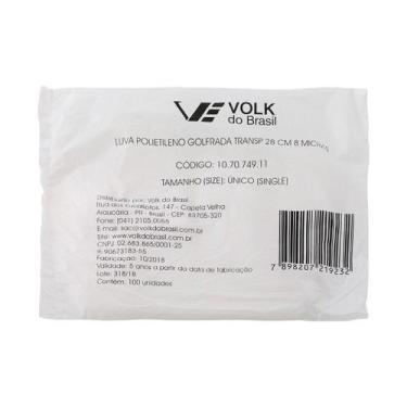 Imagem de Luva Descartável Volk Golfrada Plástico 100 Und - Volk Do Brasil
